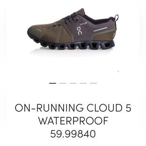 On Cloud 5 Waterproof Mens size 12